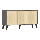 Bufe Billie pakoworld antracit-SONOMA 149x40x77cm
