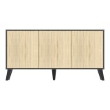 Bufe Billie pakoworld antracit-SONOMA 149x40x77cm