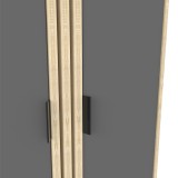 Dollap këpucësh Shoby pakoworld antracit-sonoma 70.5x30x91cm