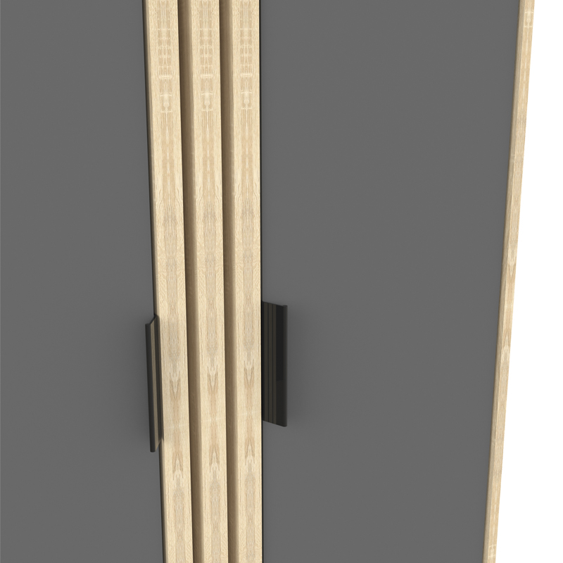 Dollap këpucësh Shoby pakoworld antracit-sonoma 70.5x30x91cm