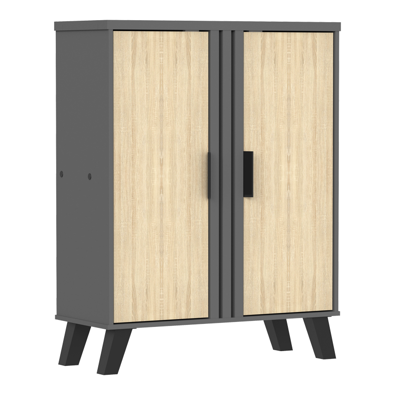 Dollap këpucësh Shoby pakoworld sonoma-antracit 70.5x30x91cm