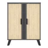 Dollap këpucësh Shoby pakoworld sonoma-antracit 70.5x30x91cm
