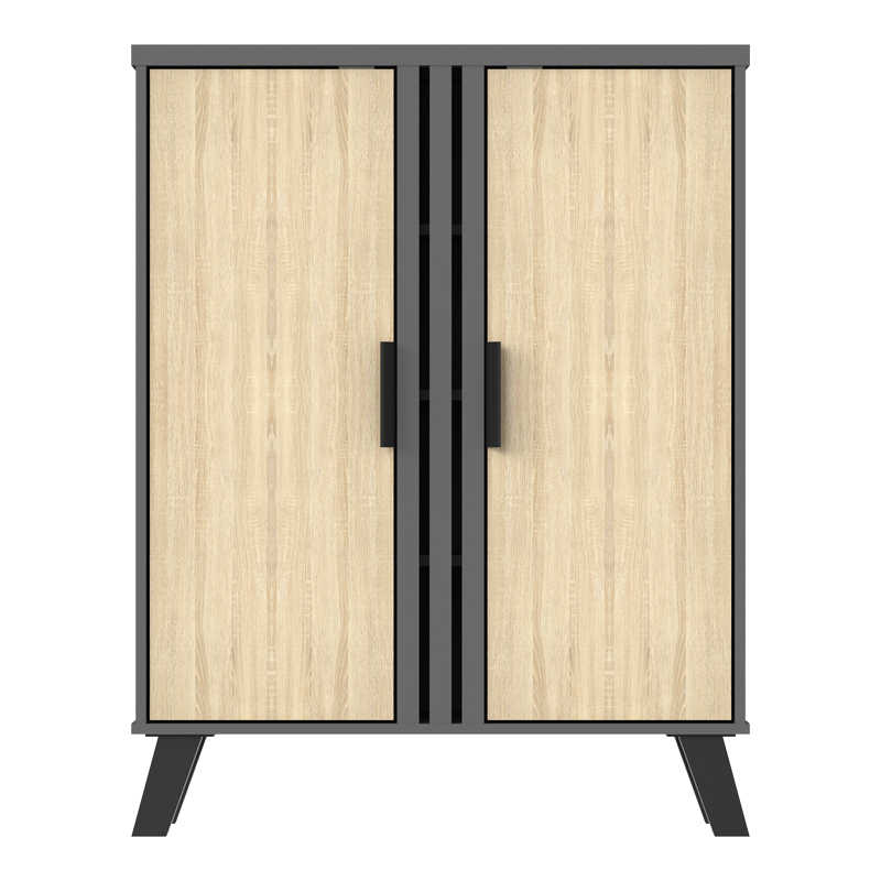 Dollap këpucësh Shoby pakoworld sonoma-antracit 70.5x30x91cm