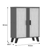 Dollap këpucësh Shoby pakoworld sonoma-antracit 70.5x30x91cm