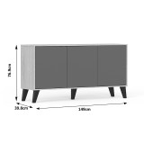 Bufe Billie pakoworld sonoma-anthracite 149x40x77cm