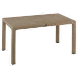 Set ngrënieje Explore-Confident pakoworld set 5 copë PP kapuçino 150x90x73.5cm