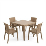 Set ngrënieje Explore-Halcyon pakoworld set 5 copë PP kapuçino 90x90x73,5cm