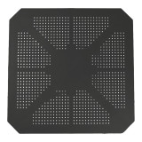 Komplet ngrënie Icon-Halcyon pakoworld set 3 copë PP gri e errët 80x80x74,5cm