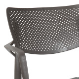 Set ngrënieje Icon-Frontline pakoworld set 5 copë PP gri e errët 80x80x74,5cm