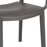 Set ngrënieje Icon-Frontline pakoworld set 5 copë PP gri e errët 80x80x74,5cm