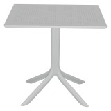 Komplet ngrënieje Groovy-Gentle pakoworld set 5 copë PP e bardhë-kapuçino 80x80x74,5cm