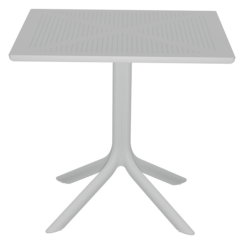 Komplet ngrënieje Groovy-Gentle pakoworld set 5 copë PP e bardhë-kapuçino 80x80x74,5cm