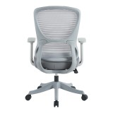 Karrige zyre Litulo pakoworld me pëlhurë rrjetë në nuancë gri 51x50.5x98/106cm