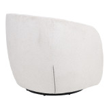 Fotel rrotullues Barrelo pakoworld me pëlhurë krem 77x72x69cm