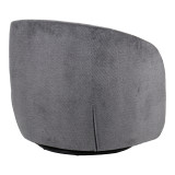 Fotel Barrelo pakoworld rrotullues pëlhurë antracit 77x72x69cm