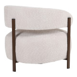Fotel Melita pakoworld bukle bezhë me këmbë metalike kafe 68.5x65x69cm