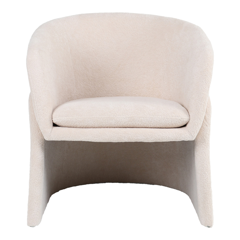 Fotel Julianna pakoworld beix boucle 68x65x74cm