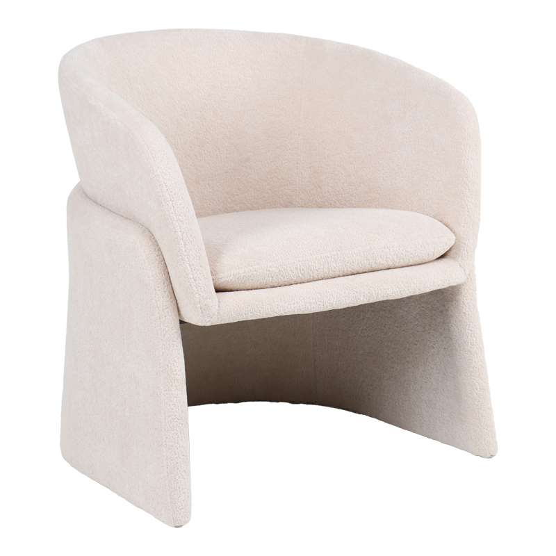Fotel Julianna pakoworld beix boucle 68x65x74cm