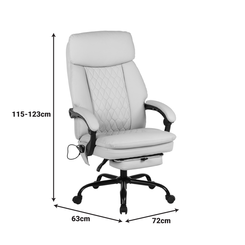 Karrige zyre drejtori Sedici pakoworld me mekanizëm masazhi - pu bezhë 72x63x115-123cm