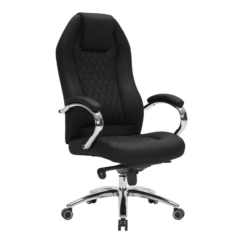 Karrige zyre menaxheri Ionia pakoworld PU e zezë 67x49.5x123cm