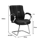 Karrige vizitori Thiodore pakoworld PU e zezë 67x49.5x100cm