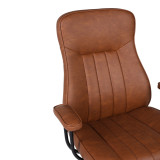 Karrige zyre menaxheri Philareti pakoworld PU kafe 74x71.5x108-118cm