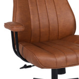 Karrige zyre menaxheri Philareti pakoworld PU kafe 74x71.5x108-118cm