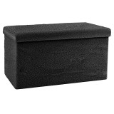 Stol-bagazh Forward pakoworld pëlhurë bouclé antracit 76x38x38cm