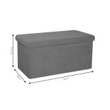 Stol-bagazh Forward pakoworld pëlhurë bouclé antracit 76x38x38cm