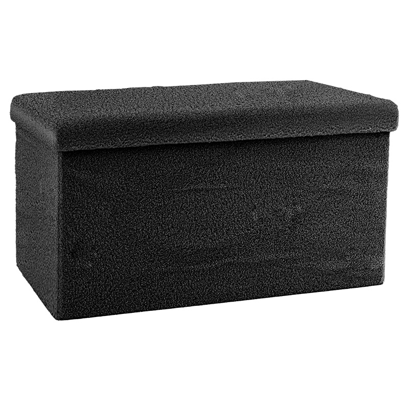 Stol-bagazh Forward pakoworld pëlhurë bouclé antracit 76x38x38cm