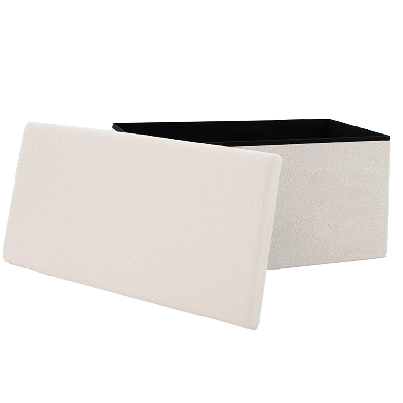 Stol-arkë Forward pakoworld pëlhurë bouclé ngjyrë fildishi 76.5x38x37.5cm