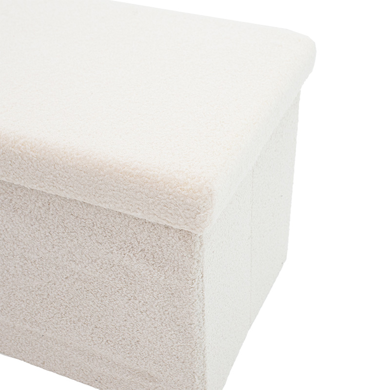 Stol-arkë Forward pakoworld pëlhurë bouclé ngjyrë fildishi 76.5x38x37.5cm