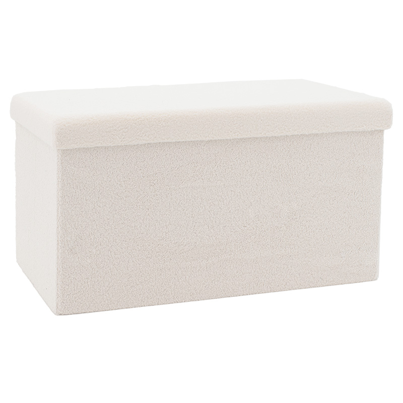 Stol-arkë Forward pakoworld pëlhurë bouclé ngjyrë fildishi 76.5x38x37.5cm