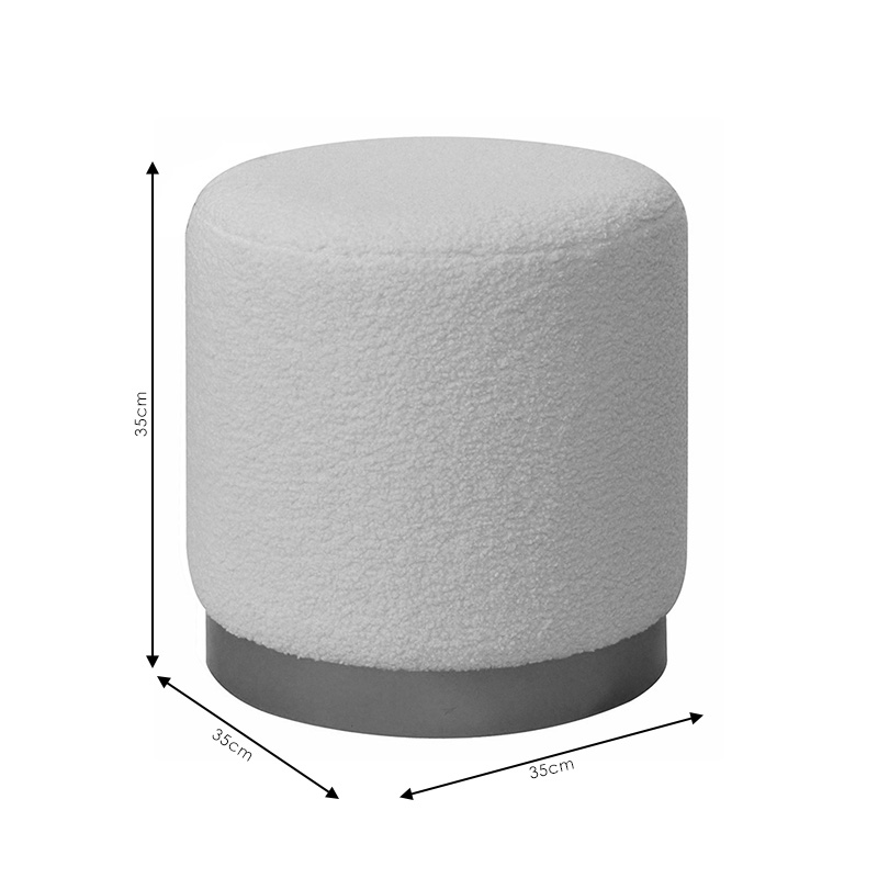 Stol Dash pakoworld boucle krem-i artë D35x35cm