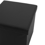 Stol-arkë Crystal pakoworld PU i zi 38x38x38cm
