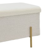 Stol-arkë Ziwel pakoworld teddy e bardhë-e artë 80x40x40cm