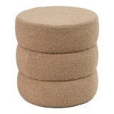 Stol pouf Kioto pakoworld pëlhurë teddy kafe D40x40cm