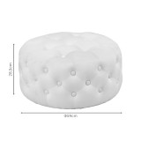 Stol pouf Ferdia pakoworld kadife krem D59x28.5cm