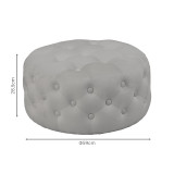 Puf Ferdia pakoworld kadife gri D59x28.5cm