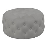 Puf Ferdia pakoworld kadife gri D59x28.5cm