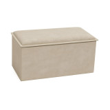 Stol-arkë Koper pakoworld prej kadifeje në nuancë bezhë 76x38x38cm