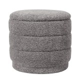 Stol-arkë Bettia pakoworld pëlhurë teddy gri D41x38.5cm