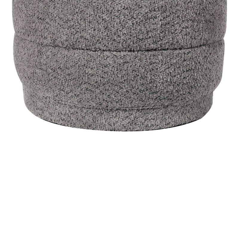 Stol-arkë Bettia pakoworld pëlhurë teddy gri D41x38.5cm