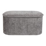 Stol-arkë Trebia pakoworld pëlhurë gri 76x38x38cm