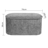 Stol-arkë Trebia pakoworld pëlhurë gri 76x38x38cm