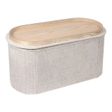 Stol-arkë Trebia pakoworld pëlhurë krem 76x38x38cm