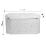 Stol-arkë Trebia pakoworld pëlhurë krem 76x38x38cm
