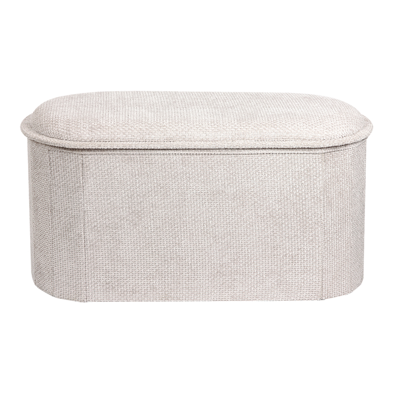 Stol-arkë Trebia pakoworld pëlhurë krem 76x38x38cm