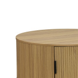 Tavolinë kafeje Scandi pakoworld MDF në nuancë natyrale D80x35.5cm