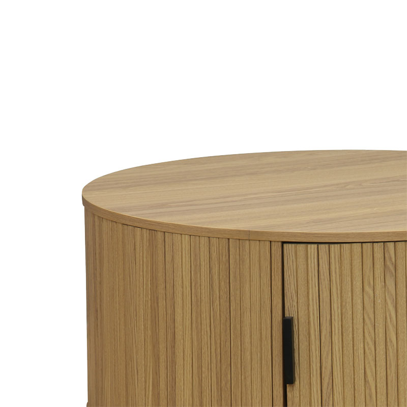 Tavolinë kafeje Scandi pakoworld MDF në nuancë natyrale D80x35.5cm